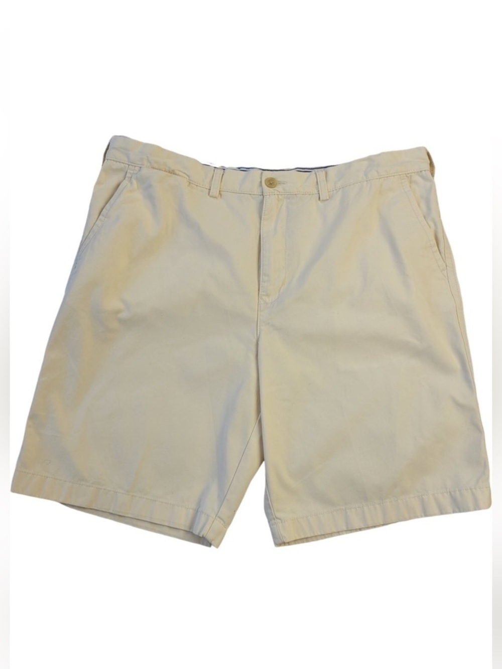 ✅ Tommy Hilfiger men’s cream color 10” Bermuda shorts 100% cotton size 40